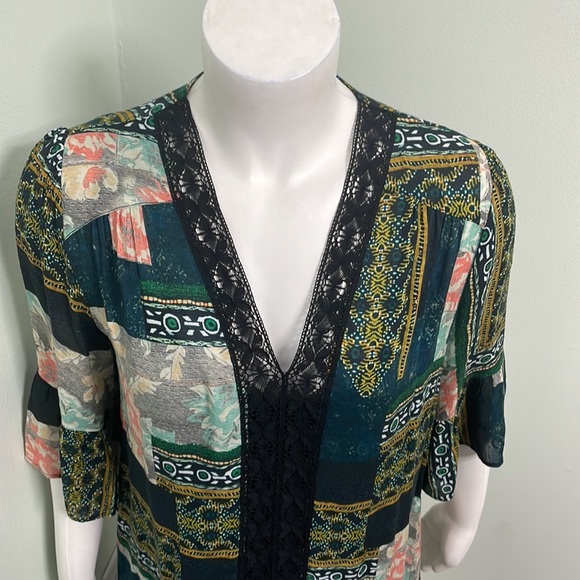 ANTHROPOLOGIE Maeve Patchwork Peasant Lace Shift Dress XS - Picture 4 of 9